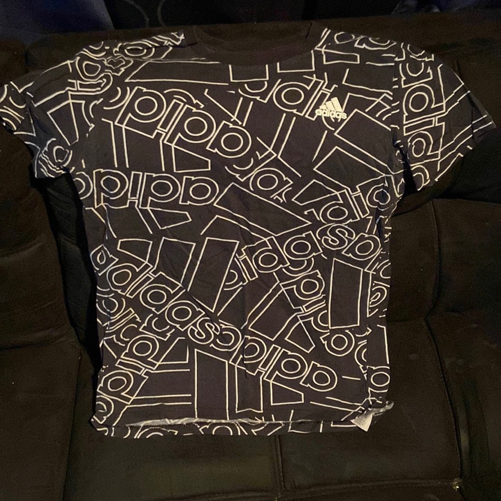 Black and White Adidas Shirt